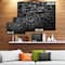 Designart - Black 3D Geometric Background - Abstract Canvas Art Print